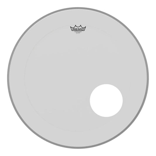 Remo Powerstroke P3 Coated Bass Drumhead 22" No Stripe, Offset Port - Drum Center Of Portsmouth