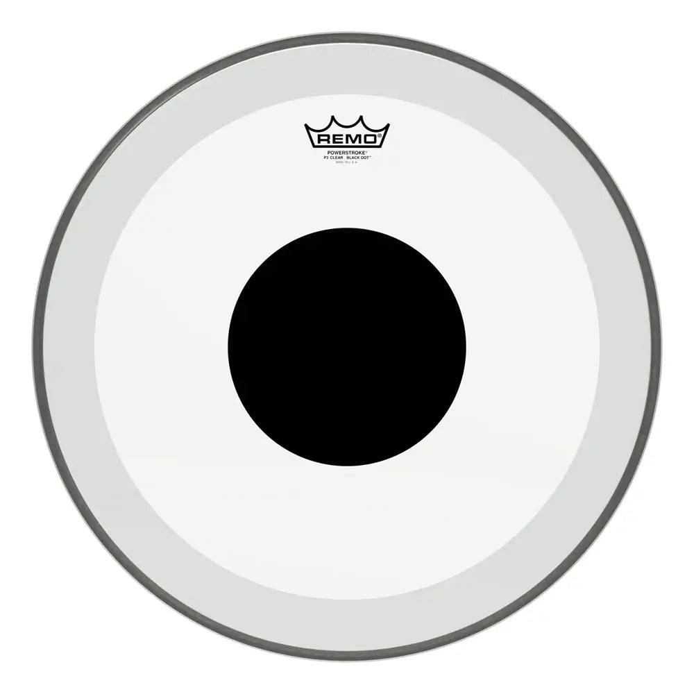 Remo Powerstroke 3 Bass Drum Head 18" Clear w/Top Black Dot - Drum Center Of Portsmouth