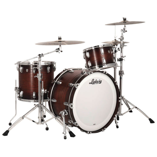 Ludwig Classic Oak 3pc Drum Set Brown Burst 24/13/16 - Drum Center Of Portsmouth
