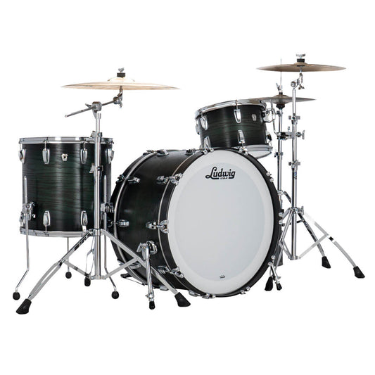Ludwig Classic Oak 3pc Drum Set Green Burst 24/13/16 - Drum Center Of Portsmouth