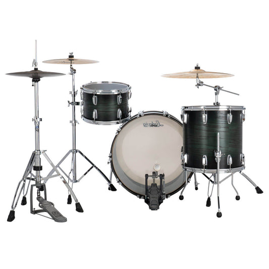 Ludwig Classic Oak 3pc Drum Set Green Burst 24/13/16 - Drum Center Of Portsmouth