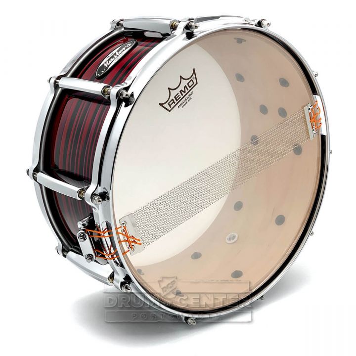 Pearl Masters Maple MM6 Snare Drum 14x6.5 Red Oyster Swirl