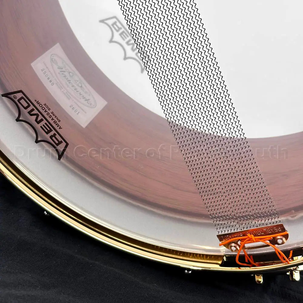 Pearl Masterworks Free Floating Snare Drum 14x6.5 Black Limba Red Fade w/Gold Hardware - Drum Center Of Portsmouth