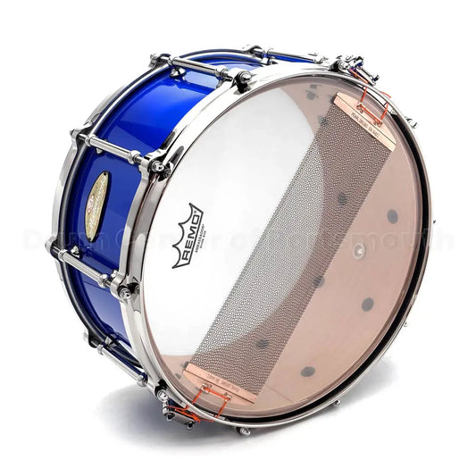 Pearl Masterworks Maple/Gum Snare Drum 14x6.5 Kobalt Blue Metallic w/Nickel Hw - Drum Center Of Portsmouth