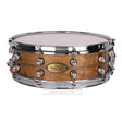Used Pearl Music City Custom Solid Cherry 14x5 Snare Drum Natural w/Boxwood-Rose Inlay - Drum Center Of Portsmouth