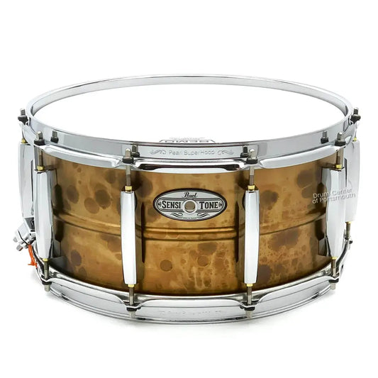 Pearl Sensitone Raw Brass Snare Drum 14x6.5 - Drum Center Of Portsmouth