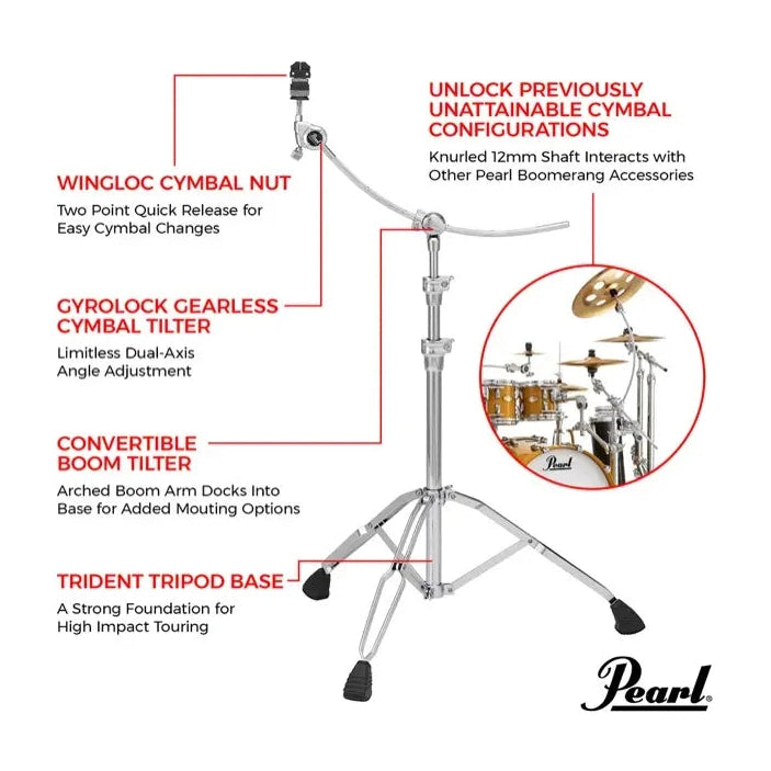 Pearl B1030C Curved Boom Cymbal Stand - Drum Center Of Portsmouth