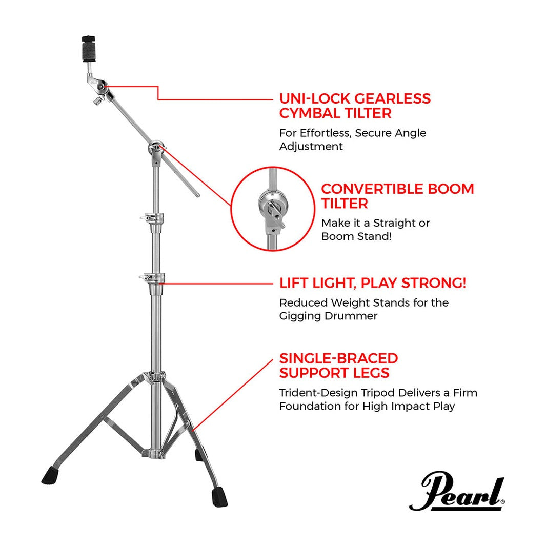Pearl BC930S 930 Series Single-Braced Boom Cymbal Stand - Drum Center Of Portsmouth