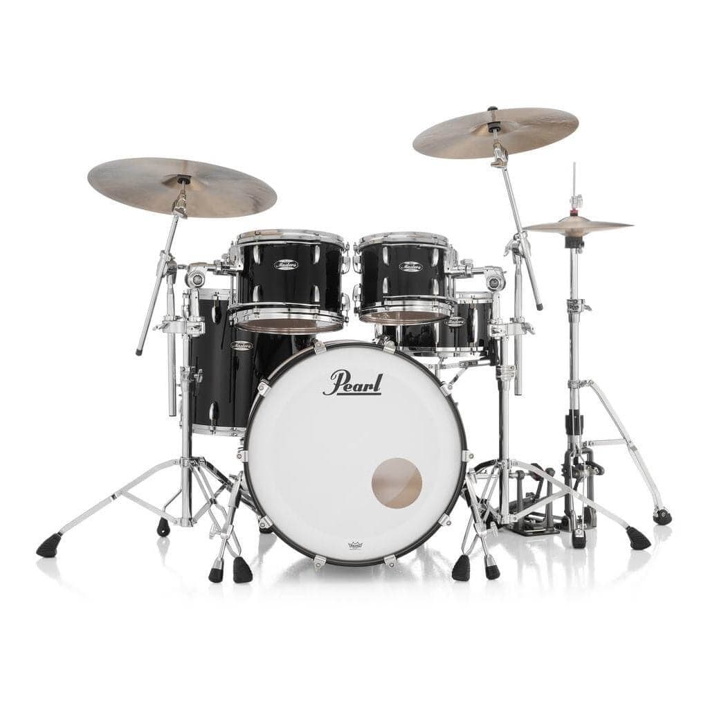 Pearl Masters Maple MM6 4pc Drum Set w/22x18BD w/Standard R2 Mounts Piano Black