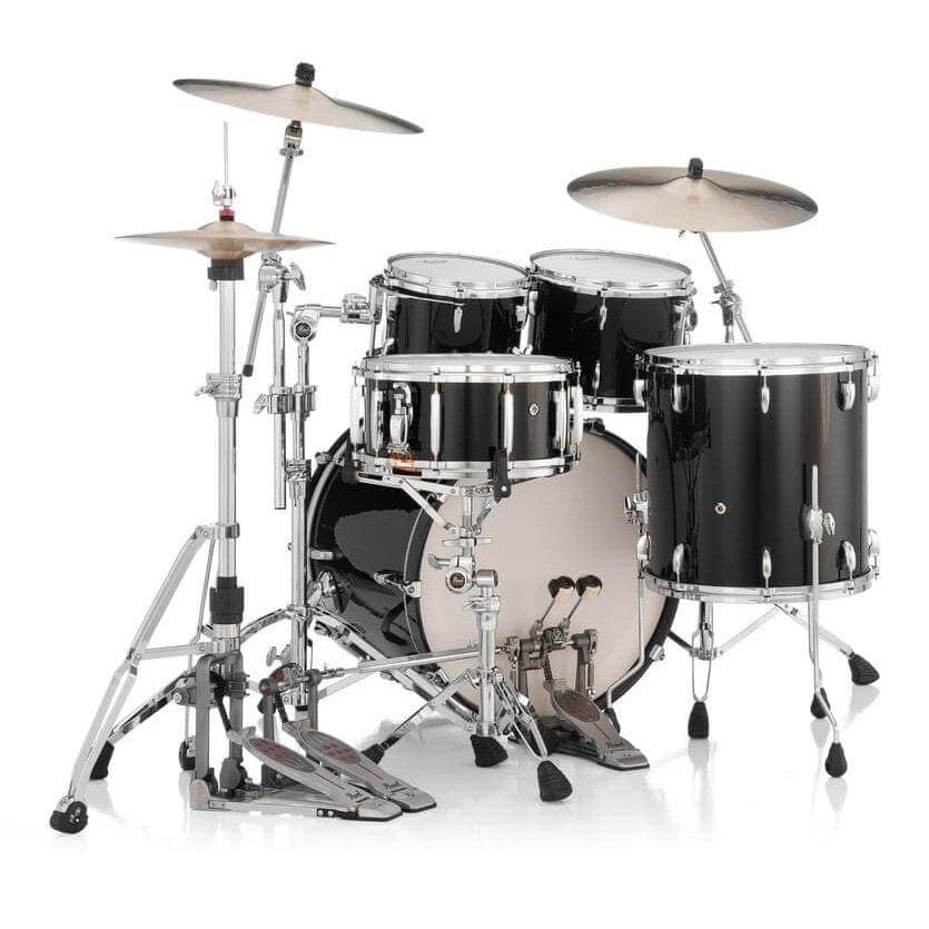 Pearl Masters Maple MM6 4pc Drum Set w/22x18BD w/Standard R2 Mounts Piano Black