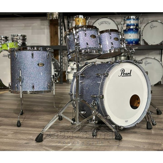 Pearl Masters Maple/Gum 4pc Drum Set w/L-Bracket R2 Mounts Crystal Rain 22/10/12/16 - Drum Center Of Portsmouth