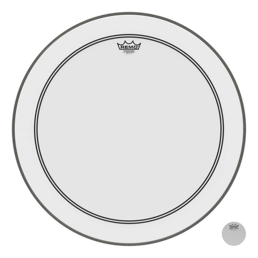 Remo Powerstroke P3 Smooth White Bass Drum Head - Drum Center Of Portsmouth