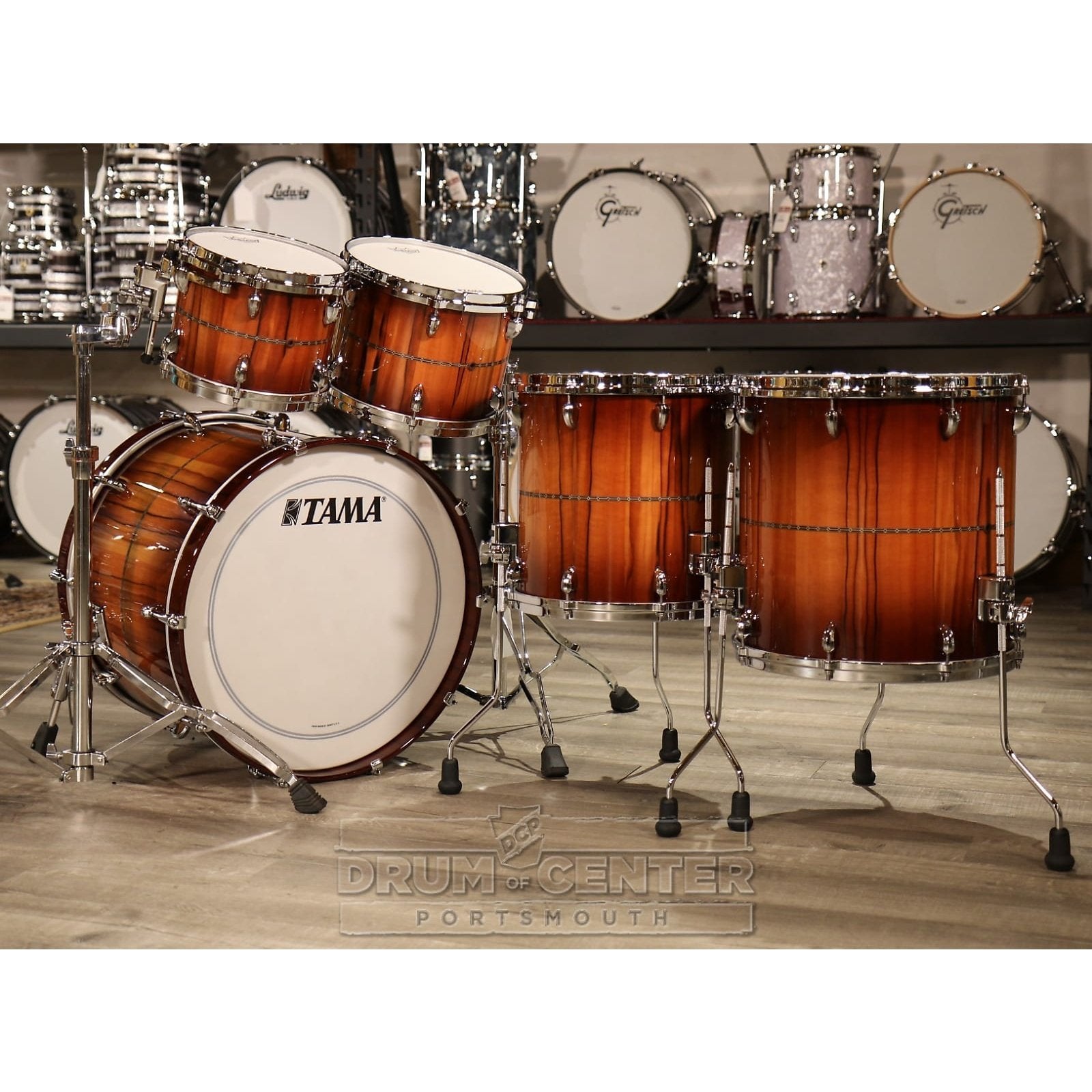 Tama Star Mahogany Factory Vault 6pc Drum Set Caramel Tineo Burst - Drum Center Of Portsmouth