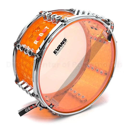 Robot Drum Company Asanoha Snare Drum 14x6.5 Amber Acrylic - Drum Center Of Portsmouth