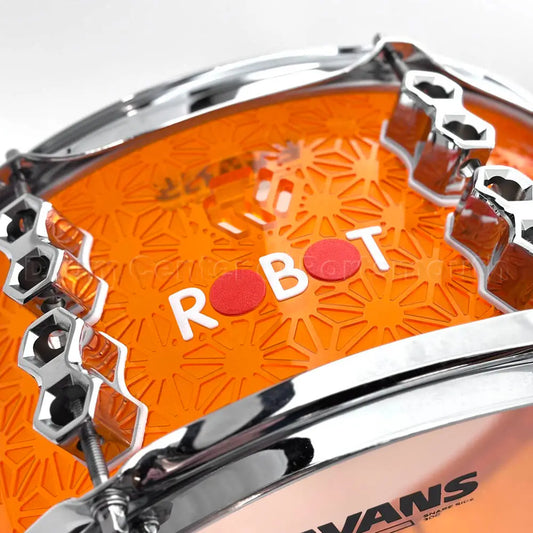 Robot Drum Company Asanoha Snare Drum 14x6.5 Amber Acrylic - Drum Center Of Portsmouth