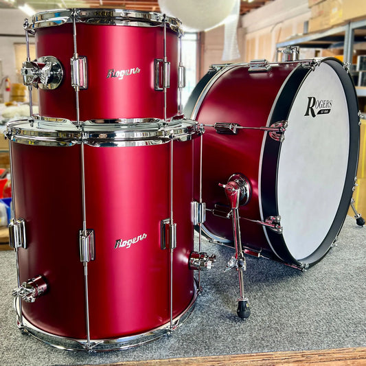 Rogers Tower Limited Edition 3pc Drum Set 22/12/16 Candy Apple Satin - Drum Center Of Portsmouth