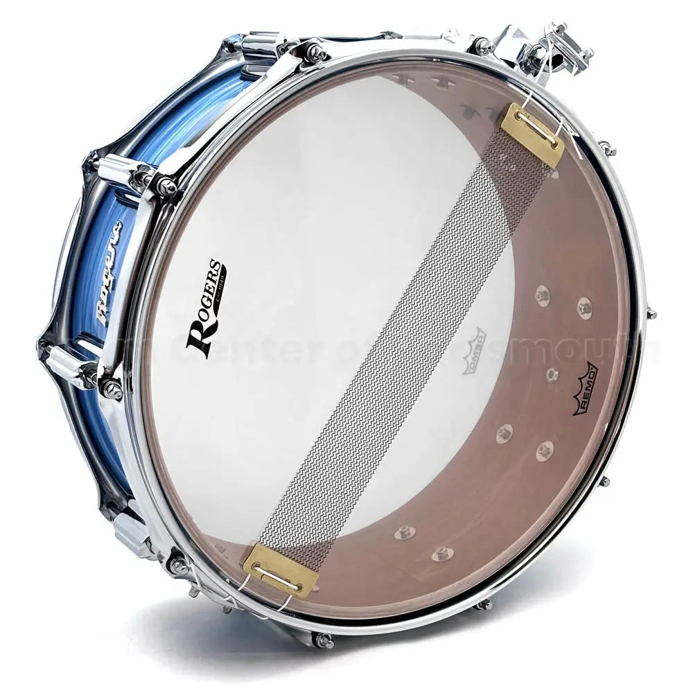 EMBARGOED - ACTIVATE OCT 27 - Rogers Dayton Snare Drum 14x5 Sky Blue Ripple - Drum Center Of Portsmouth