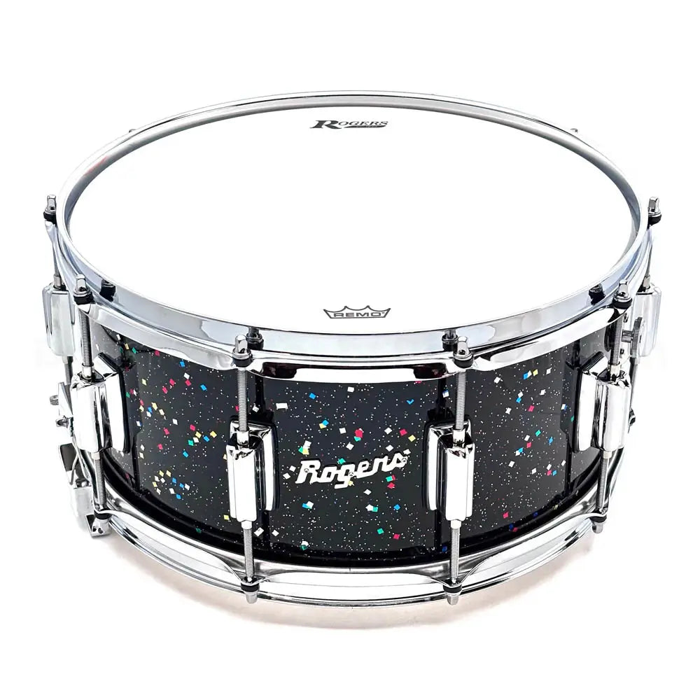 Rogers Dyna-Sonic Snare Drum 14x6.5 Mardi Gras - Drum Center Of Portsmouth