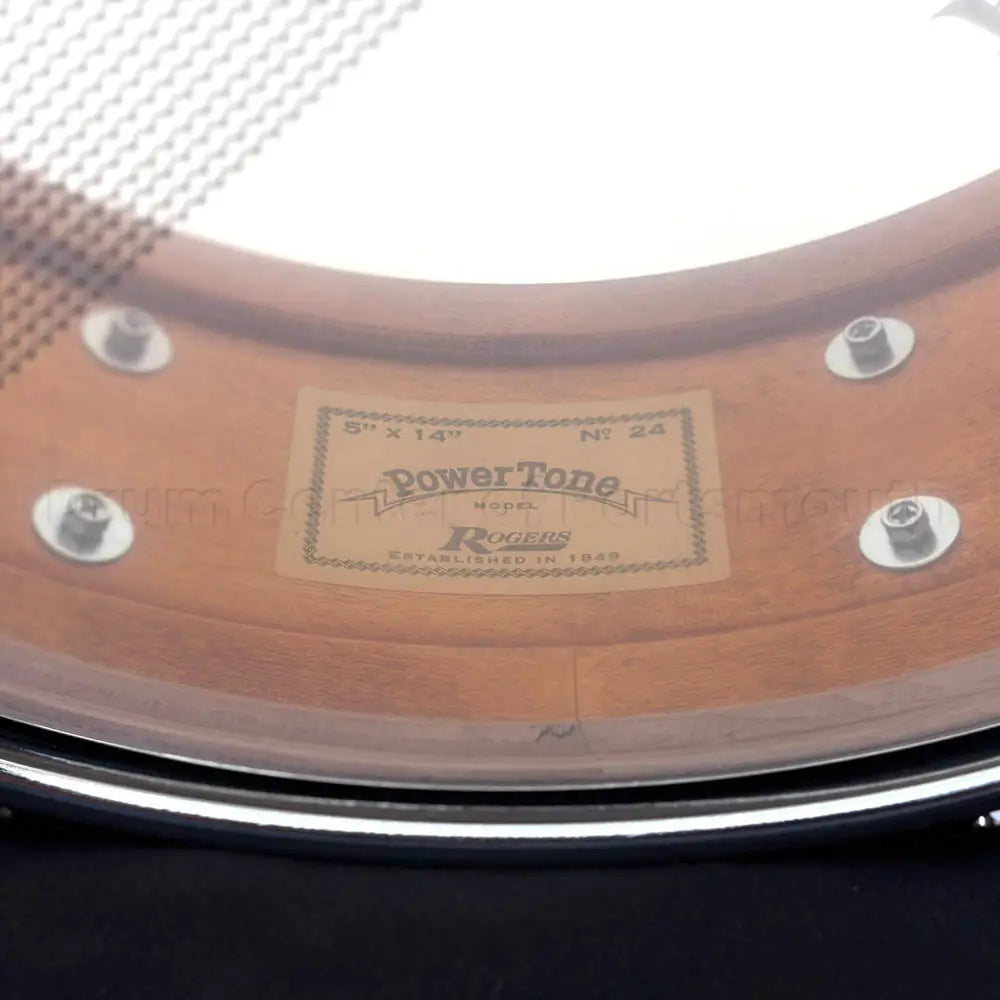 Rogers Powertone Snare Drum 14x5 70s Black Oyster - Drum Center Of Portsmouth