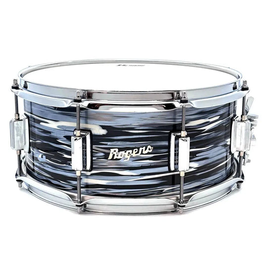 Rogers Powertone Snare Drum 14x6.5 70s Black Oyster - Drum Center Of Portsmouth