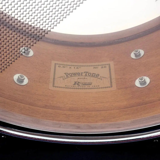 Rogers Powertone Snare Drum 14x6.5 70s Black Oyster - Drum Center Of Portsmouth