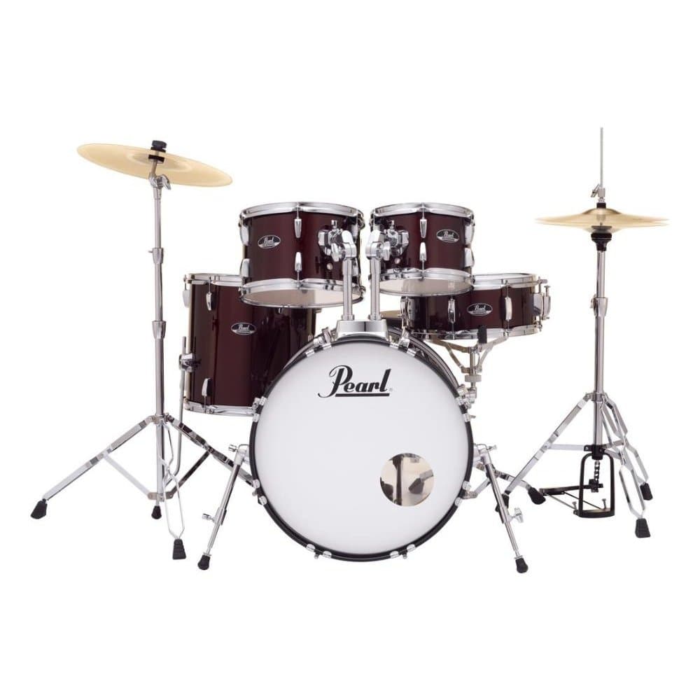 Pearl Roadshow 5 Piece Drum Set With Hardware & Cymbals - Wine Red