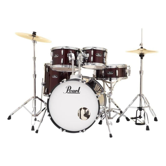 Pearl Roadshow 5 Piece Drum Set With Hardware & Cymbals - Wine Red