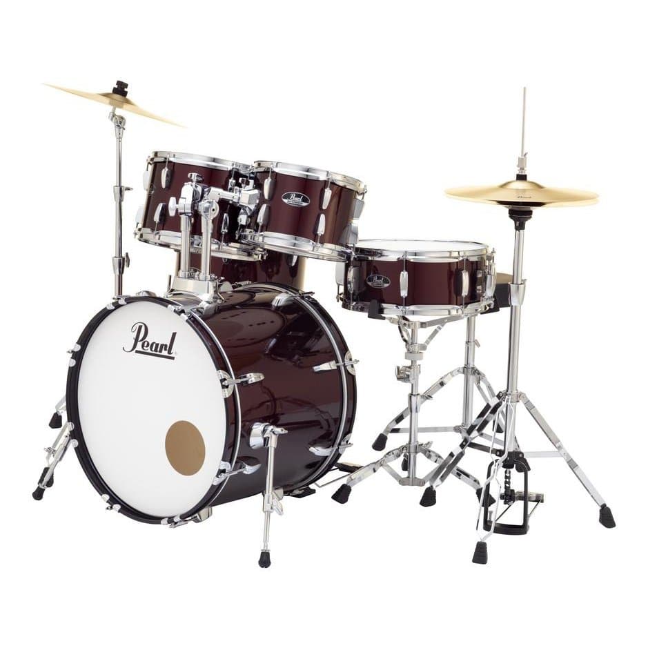 Pearl Roadshow 5 Piece Drum Set With Hardware & Cymbals - Wine Red