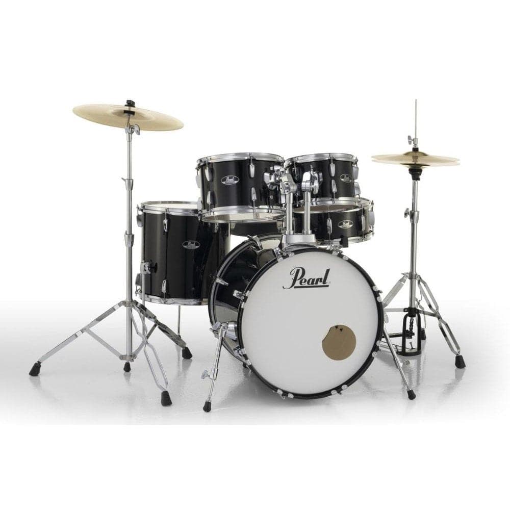 Pearl Roadshow 5 Piece Drum Set With Hardware & Cymbals - Jet Black - RS505C/C31