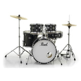 Pearl Roadshow 5 Piece Drum Set With Hardware & Cymbals - Jet Black - RS505C/C31