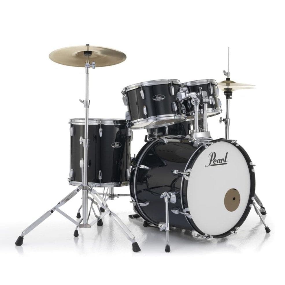 Pearl Roadshow 5 Piece Drum Set With Hardware & Cymbals - Jet Black - RS505C/C31