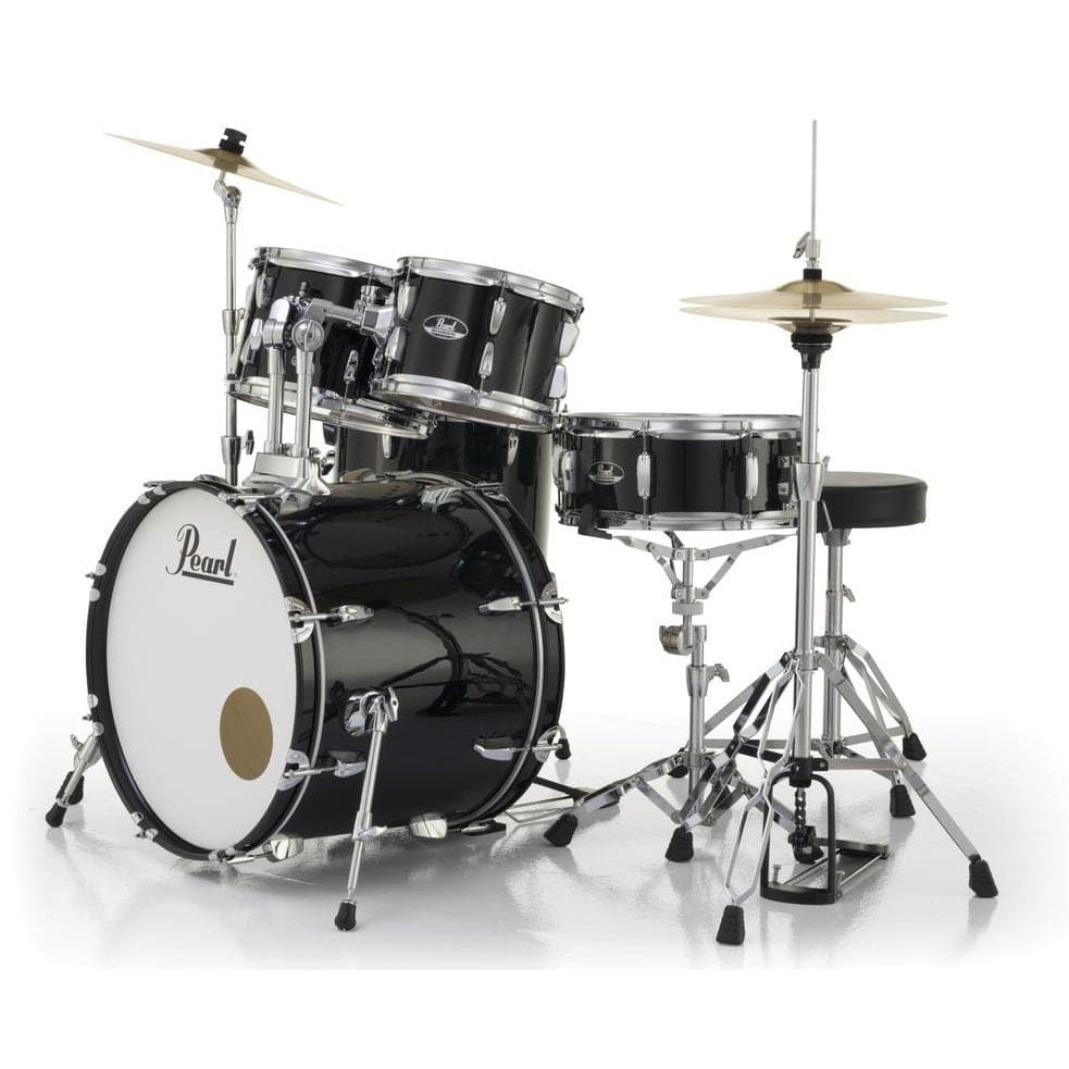 Pearl Roadshow 5 Piece Drum Set With Hardware & Cymbals - Jet Black - RS505C/C31