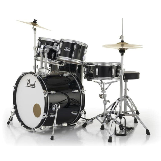 Pearl Roadshow 5 Piece Drum Set With Hardware & Cymbals - Jet Black - RS505C/C31