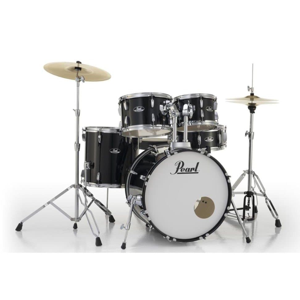 Pearl Roadshow 5 Piece Drum Set With Hardware & Cymbals - Jet Black - RS505C/C31