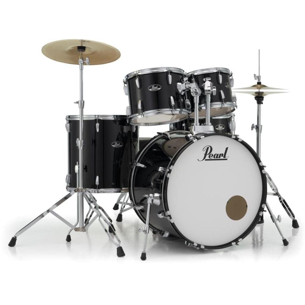 Pearl Roadshow 5pc Drum Set w/BRD1 Cymbals & FREE Cymbal Stand Jet Black - Drum Center Of Portsmouth