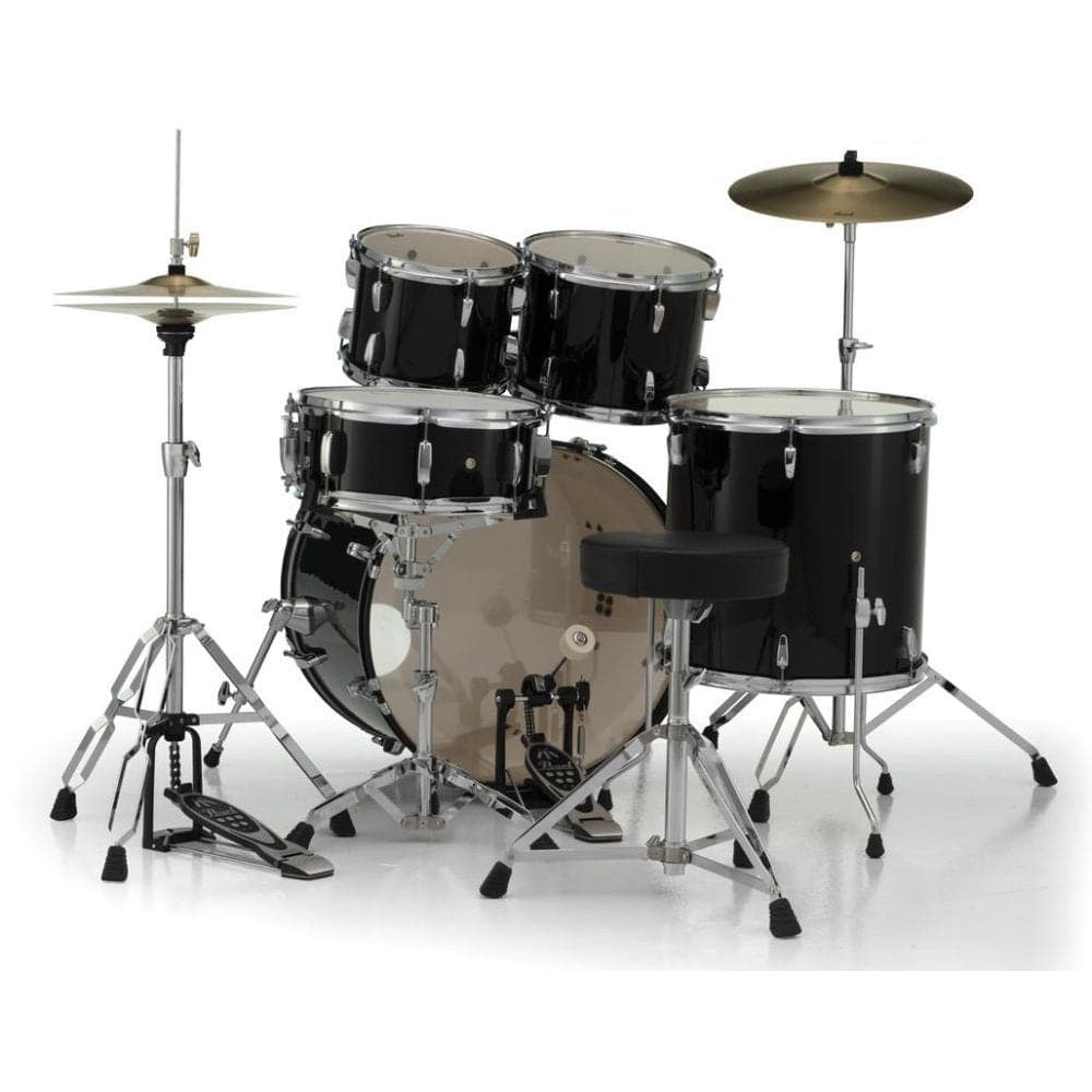 Pearl Roadshow 5 Piece Drum Set With Hardware & Cymbals - Jet Black RS525SC/C31