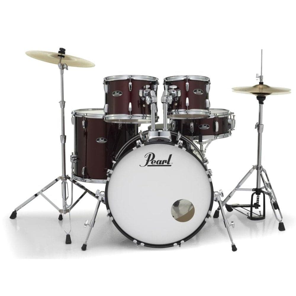 Pearl Roadshow 5 Piece Drum Set With Hardware & Cymbals - Wine Red