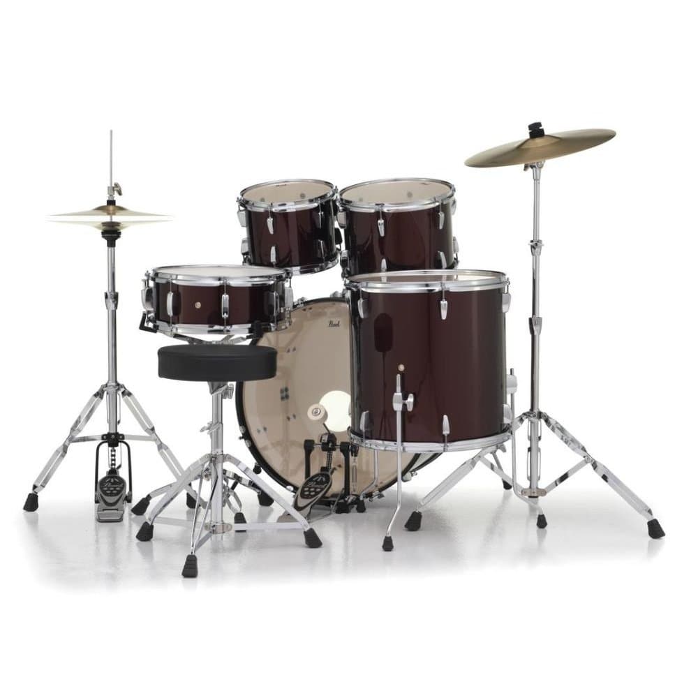 Pearl Roadshow 5 Piece Drum Set With Hardware & Cymbals - Wine Red