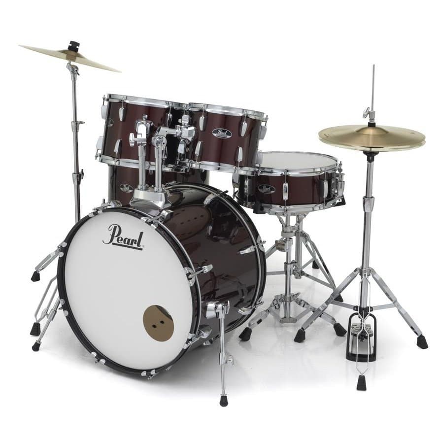 Pearl Roadshow 5 Piece Drum Set With Hardware & Cymbals - Wine Red