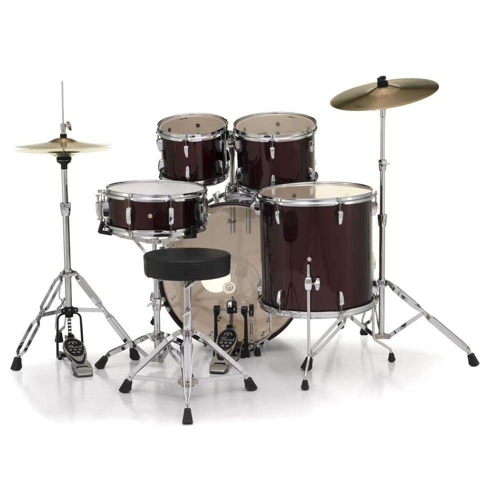 Pearl Roadshow 5 Piece Drum Set With Hardware & Cymbals - Wine Red