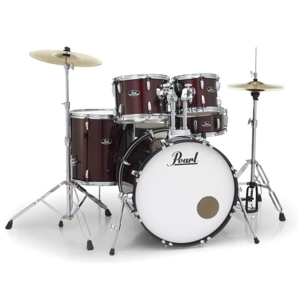 Pearl Roadshow 5 Piece Drum Set With Hardware & Cymbals - Wine Red