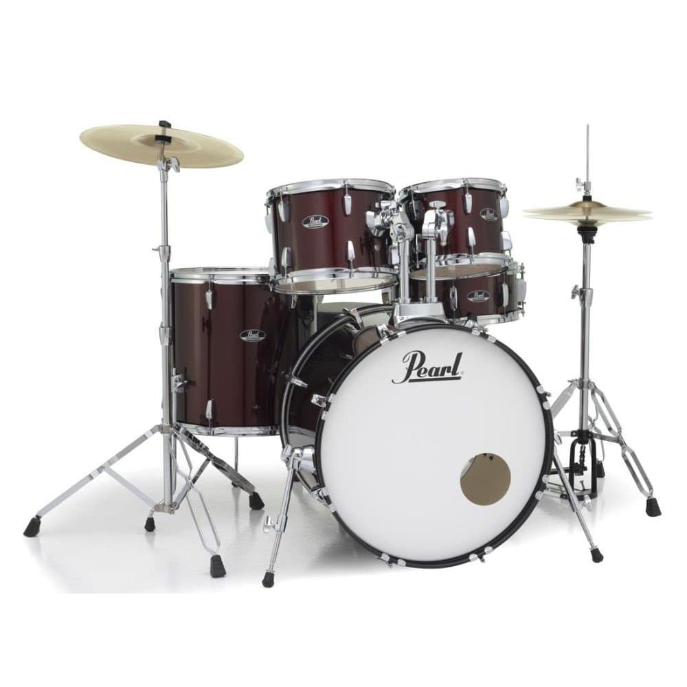 Pearl Roadshow 5 Piece Drum Set With Hardware & Cymbals - Wine Red