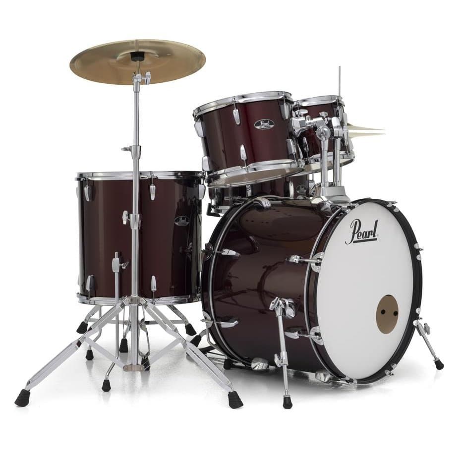 Pearl Roadshow 5 Piece Drum Set With Hardware & Cymbals - Wine Red