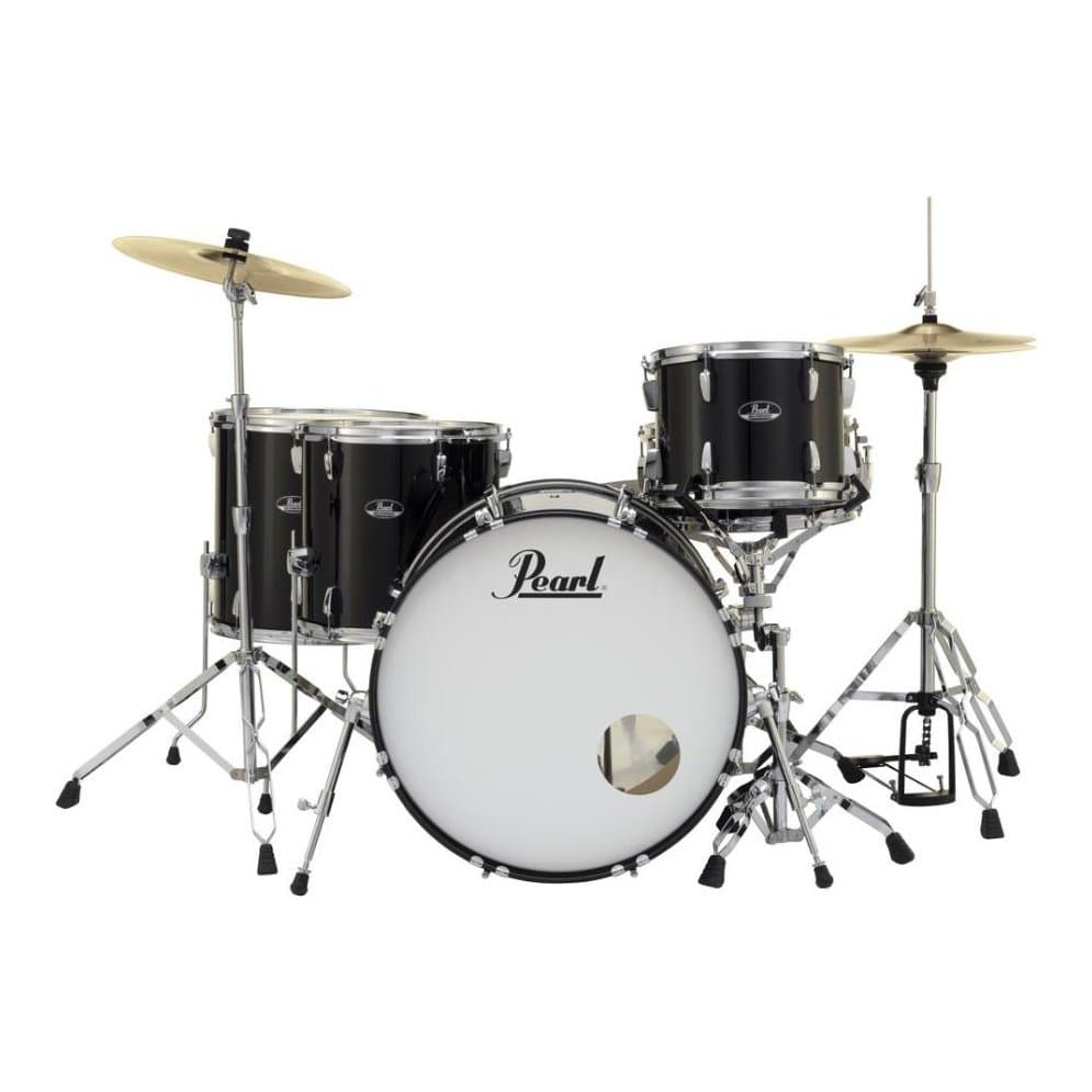 Pearl Roadshow 5 Piece Drum Set With Hardware & Cymbals - Jet Black RS525WFC/C31