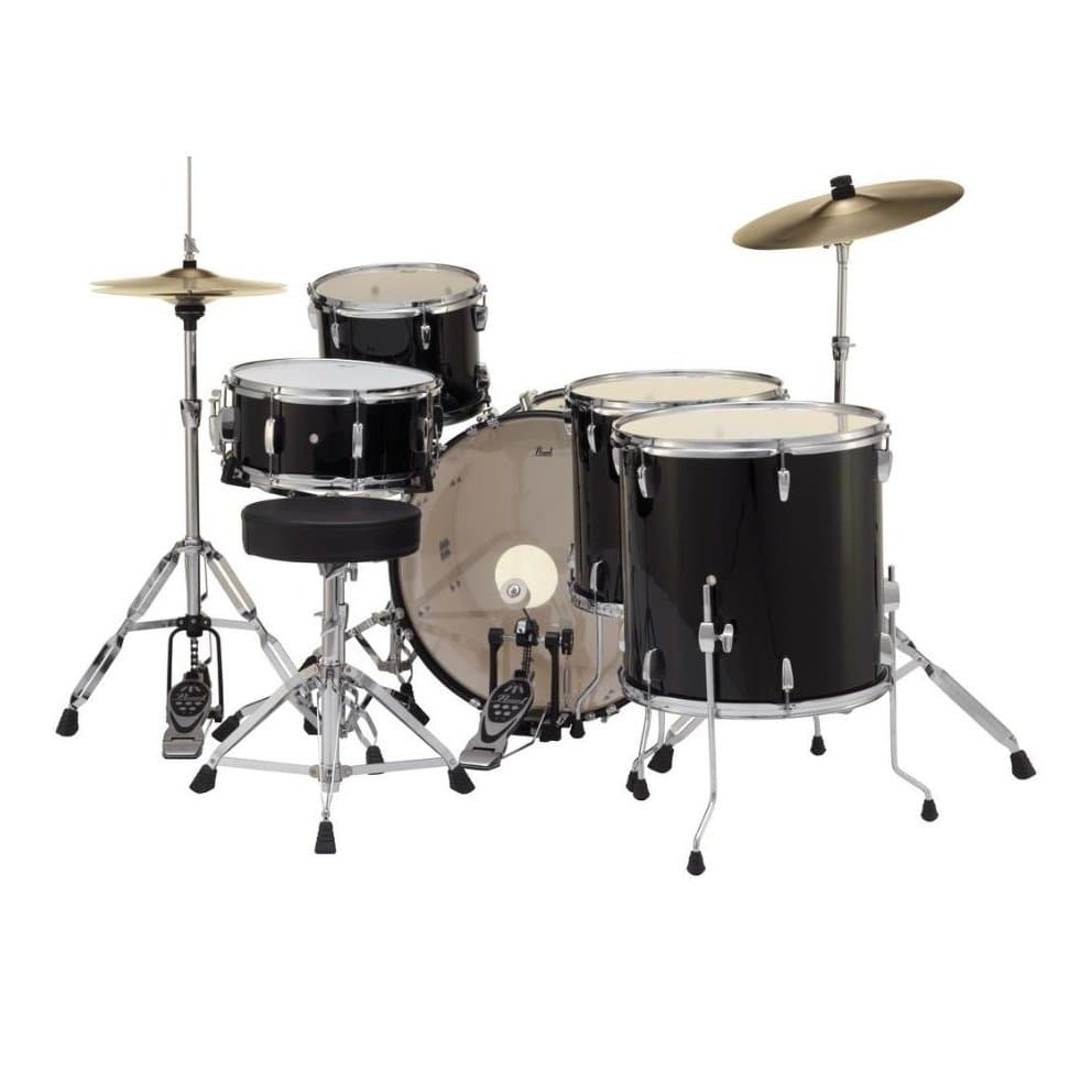Pearl Roadshow 5 Piece Drum Set With Hardware & Cymbals - Jet Black RS525WFC/C31