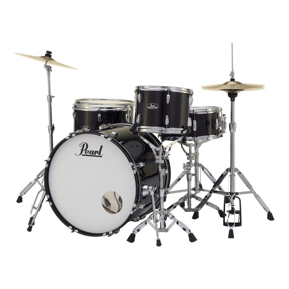 Pearl Roadshow 5 Piece Drum Set With Hardware & Cymbals - Jet Black RS525WFC/C31
