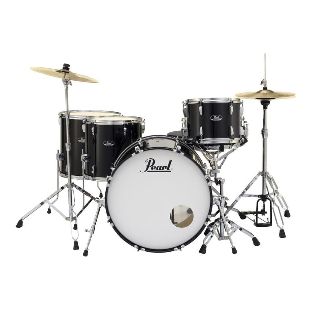 Pearl Roadshow 5 Piece Drum Set With Hardware & Cymbals - Jet Black RS525WFC/C31