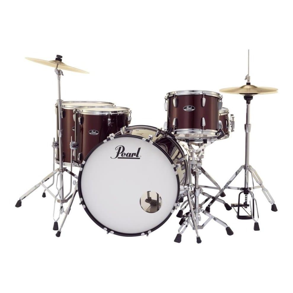 Pearl Roadshow 5 Piece Drum Set With Hardware & Cymbals - Wine Red