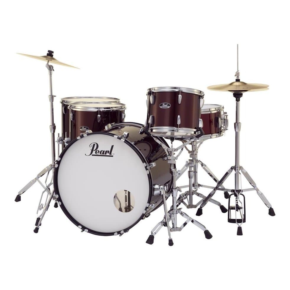 Pearl Roadshow 5 Piece Drum Set With Hardware & Cymbals - Wine Red