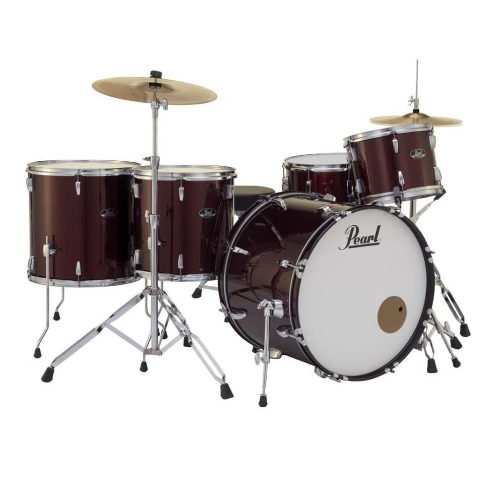 Pearl Roadshow 5 Piece Drum Set With Hardware & Cymbals - Wine Red